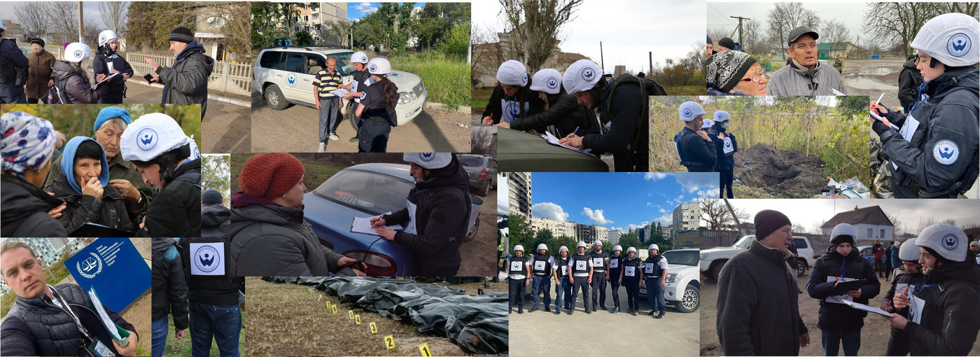 West Support monitors documenting testimony in the field, Ukraine
