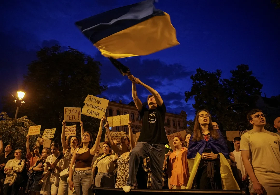 Ukraine’s Democratic Crisis: Protests Erupt Over Zelensky’s Power Grab